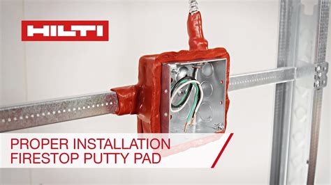 hilti puddy pad for ceiling electrical boxes|when are putty pads required.